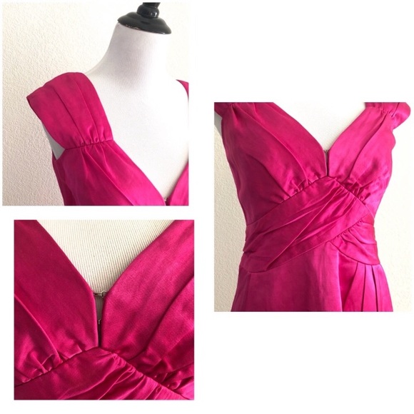 Nanette Lepore Fuschia Pink Ruched Body Dress - Picture 7 of 8